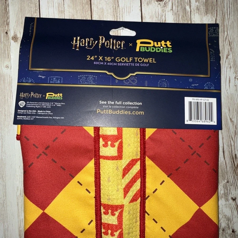 NWT Harry Potter Griffondor‎ X Putt Buddies Golf Towel 24